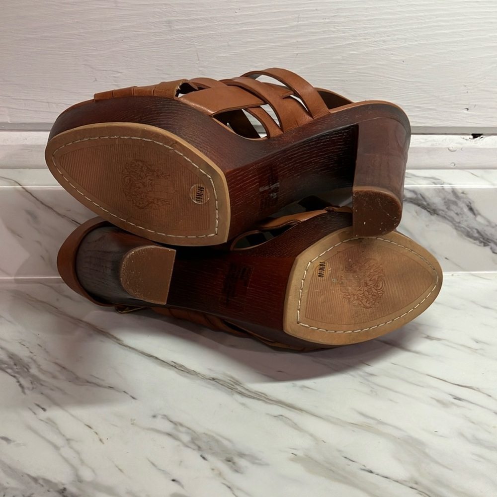 Vince Camuto Brown Platform Sandals with Chunky Heel - Picture 8 of 9